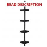 4 TIER TENSION CORNER SHOWER CADDY BLACK