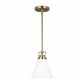 GENERATION LIGHTING VESS 1-LIGHT SATIN BRASS HANGI