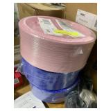 1 LOT (3) PAPER PARTY PLATES BLUE AND PINK