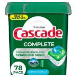 1 LOT (1) CASCADE COMPLETE DISHWASHER PODS - FRESH