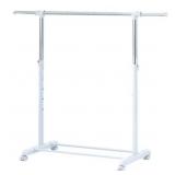 MAINSTAYS ADJUSTABLE ROLLING GARMENT RACK METAL CH