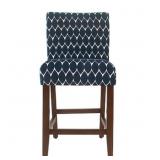 24" CLASSIC COUNTER STOOL - TEXTURED NAVY GEO