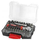 40-PIECE SOCKET AND BIT SET IN CLICK FIT CASE, BLA
