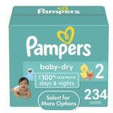 PAMPERS BABY DRY DIAPERS SIZE 2, 234 COUNT (SELECT