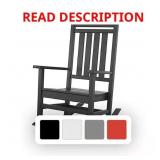 $190 POLYWOOD GULF SHORES ROCKING CHAIR, BLACK