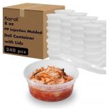 KARAT 8OZ - 240 CT CLEAR PP INJECTION MOLDED ROUND
