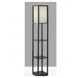 MAINSTAYS 62" PLASTIC BLACK SHELF FLOOR LAMP, SUST