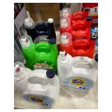1 LOT OF 5- TIDE DETERGENT./1-GAIN DETERGENT./1-DO