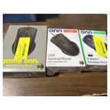 1 LOT (3) ASSORTED ONN MICE