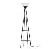 MAINSTAYS 69" METAL ETAGERE FLOOR LAMP, CHARCOAL F