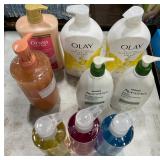 1 LOT OF 4-BODY WASH, 2-AVEENO DAILY LOTION, 3-HAN