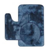 ILEMONG BLUE 3-PIECE BATHROOM RUG SETS U-SHAPED CO