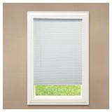 WHITE CORDLESS ENHANCED ROOM DARKENING VINYL BLIND