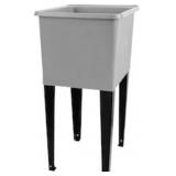 $142 GREY SPACE SAVER UTILITY SINK BY, FREESTANDIN