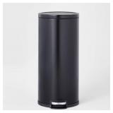 30L ROUND STEP TRASH CAN BLACK - BRIGHTROOMï¿½
