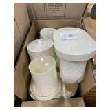 1 LOT (7) 3 PIECES JAR WITH TRAY SET CREAM