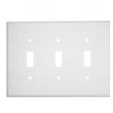 WHITE 3-GANG TOGGLE WALL PLATE (1-PACK)