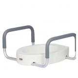 ELEVATED TOILET SEAT WITH HANDLES IN WHITE FOR ELO