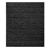 30 PCS PEEL AND STICK 3D BRICK WALLPAPER IN BLACK,