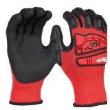 MILWAUKEE IMPACT UNISEX NITRILE DIPPED GLOVES BLAC