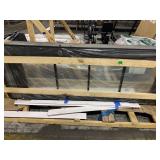 97X38 FOUR WINDOW LEFT HAND BLACK DOOR FRAME AND D