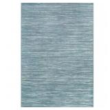 BEVERLY RUG LINEA TEAL 6 FT. X 9 FT. RUBBER BACK W