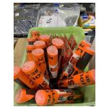 1 LOT (13) NO HUNTING OR TRESPASSING SIGN.(14) VEL