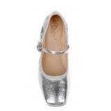 SZ 8W SILVER KAYA BALLERINA EVENING FLAT