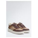 SIZE:11.5M CARMINO JACQUARD LOW-TOP SNEAKERS