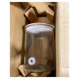 GLASS DRINK DISPENSER WITH RUBBERWOOD STAND (MISSI