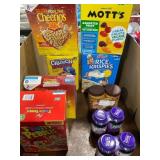 1 LOT OF 5-CEREAL, 1-FRUIT SNACKS,1-PEANUT BUTTER