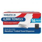 MARATHON MULTIFOLD 1-PLY WHITE PAPER TOWELS 16 PKS