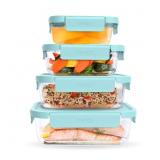 BENTGO 8-PIECE LEAK-PROOF GLASS FOOD STORAGE SET,