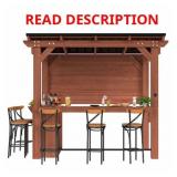 OUTDOOR BAR GAZEBO, WOOD ENTERTAINMENT BAR PARTS