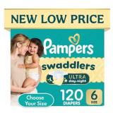 PAMPERS SWADDLERS ULTRA DIAPERS, SIZE 5