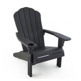 KETER EVEREST ADIRONDACK CHAIR WITH INTEGRATED CUP