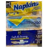 1 LOT OF 1 NAPKINS 4PK-300X PK./ 1- FACIAL TISSUE