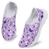 SZ 4 WOMENS SLIP ON MESH WALKING SHOES BREATHABLE