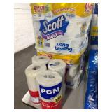 1 LOT ASSORTED PAPER TOWELS & TOILET PAPER