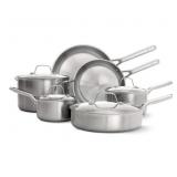 CALPHALON STAINLESS STEEL 10-PIECE TRIPLY COOKWARE