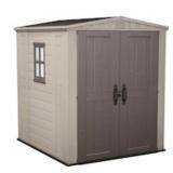 $1125 KETER FACTOR BEIGE - GARDEN SHED - WITH SIDE