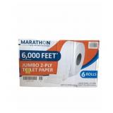 MARATHON JUMBO ROLL BATH TISSUE - 6 ROLLS