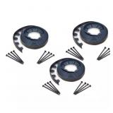 90 FT. (L) X 2 IN. (H) X 2.2 IN. (W) BLACK PLASTIC