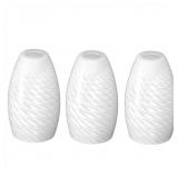 7.64 IN. WHITE MILK SHINY SCALE GLASS GLOBE PENDAN