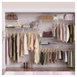 $209 SHELFTRACK 120.5 IN. W WHITE REACH-IN WALL MO