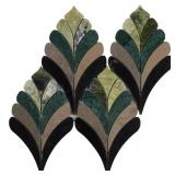 IVY HILL TILE BLOOM VERDE GREEN FLORAL 4 IN. X 0.3