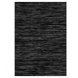 BEVERLY RUG LINEA BLACK 8 FT. X 10 FT. RUBBER BACK