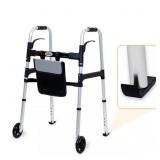 ILIVING EASY FOLDING ROLLING WALKER IN ALUMINUM SI