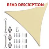 14 FT. X 14 FT. X 14 FT. BEIGE TRIANGLE SUN SHADE