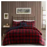 $120 ALTON POLYESTER RED/BLACK BUFFALO CHECK KING